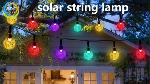 COD MUFAVA Lampu Hias String Lights Solar Panel 50 LED 7M - S32 / lampu hias bola natal dekorasi LED string tenaga surya solar estetic kelap-kelip outdoor waterproof anti air taman pohon natal cafe di luar ruangan RGB rekomendasi party terbaik tren viral