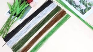 100pcs/lot 26# 0.4mm Floral Stem Wire Flower Arrangements and DIY Craft Green Floral Wire for Florist Flower Arrangement 40cm