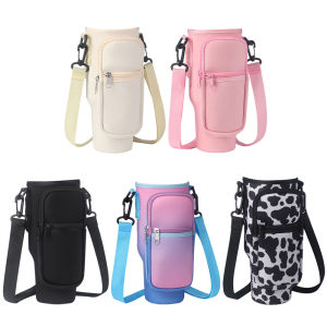[joyonline]40oz Water Bottle Sleeve Portable Neoprene Water Bottle Bag Waterproof with Adjustable Strap Phone Key Holder