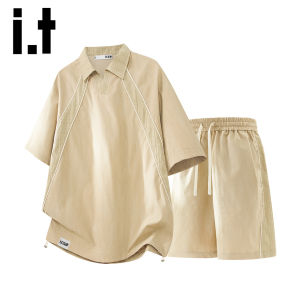 izzue | Bộ Thời Trang Phối Ren Icy Silk Nam 2 Món