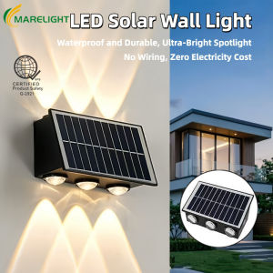 Solar LED Wall Light Outdoor Waterproof Warm Garden Decoration Mini LED Wall Lamp Fence Lights