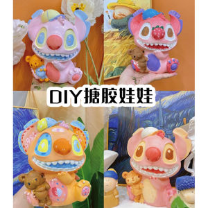 Internet Celebrity Non-Plaster Doll Painted Crow Ceramic Vinyl DIY Coin Bank Kids Girl Handmade Painting Painted Doll