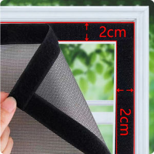 Summer Simple Black Mosquito Net with Multiple Sizes to Choose From Adhesive 2cm Tape Window Screen Curtain Mosquito Net