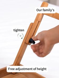 Free Assembly Folding Computer Desk 60/80CM Bed Table Adjustable Height Folding Table