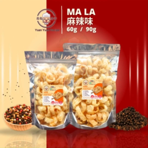 麻辣炸猪皮零食 / Ma La Pork Rind Snack / Non-Halal Keropok / (Made From Fresh Pork Skin)
