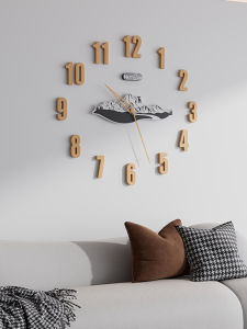Modern Minimalist Glowing Wall Clock No Drilling Required Living Room Home Use Silent Creative Decorative Hanging Clock