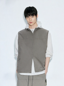 Jack Jones | Drawstring Hem Stand Collar Loose Men Vest