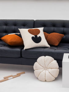 Túi Đệm Nỉ Thêu Hoa Tulip Sang Trọng Phong Cách Scandinavia Mẫu Phòng Trống Lông Cừu Bướm Đệm Ghế Sofa Phòng Khách