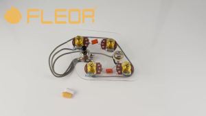 FLEOR | FLEOR SG Guitar Prewired Wiring Harness 2T2V with 500K Pots and 3 Way Toggle Switch