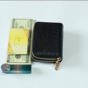 Elegant Womens Multi Card Wallet - Secure Double Zip Clutch | Casual PU Leather Purse with Style Storage Crocodile Card Bag