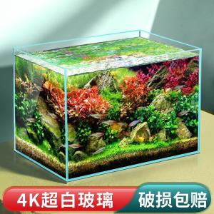 Yee Fish Tank Eco-friendly Desktop Aquarium Home Decoration Fish Super White Glass Small Living Room Glass Tank Ornament