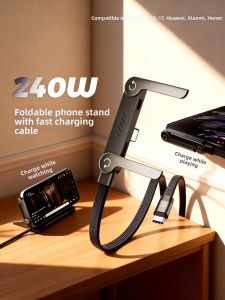 COUNTLESS | 240W Super Fast Charging Cable with Car Phone Holder Folding J Design