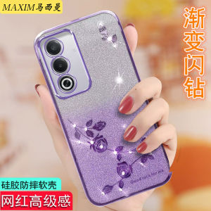OppoA3x 5G Womens New Luxury Glitter Diamond Full Cover Anti-Fall Ultra-Thin Soft Silicone Case for OPPO A3 Vitality Edition