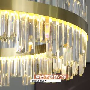 【MG】Modern for Living Room Chandelier Ceiling Light Tricolor crystal Lamp Dining Light Bedroom Lights with Remote Kitchen Light Drop luxury Light