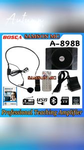 BOSCA A-898B Professional Teaching Amplifier Professional Belt Type Amplifier Headset mic and remote control Bluetooth