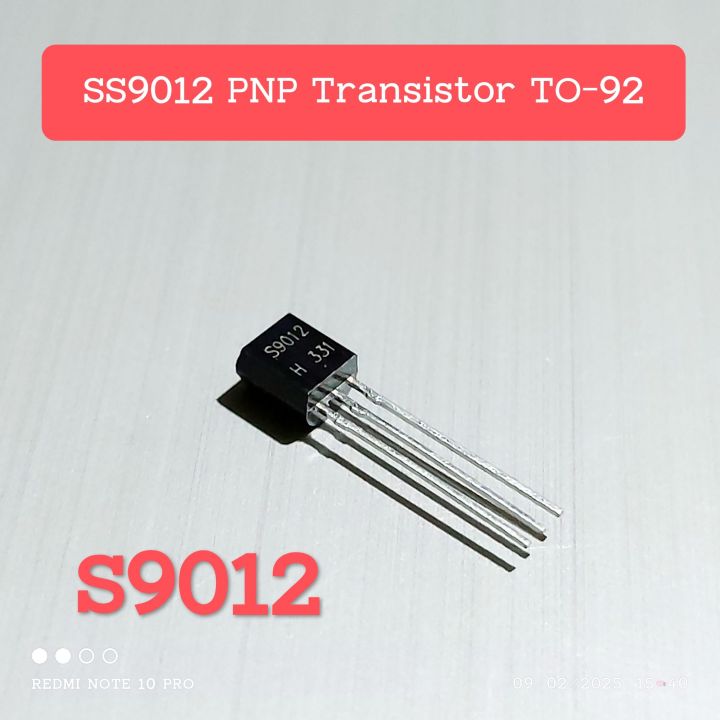 Chanzon 100 Pezzi Transistor PNP S9012 TO-92 -0,5A -25V Per Progetti Fai Da Te Elettronici