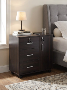 OYIla | Movable Bedside Storage Cabinet With Lock