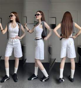 กางเกงยีนส์ 3 ส่วน ทรงจอร์จ ผ้าไม่ยืด ทรงสวย เท่ห์ ทรงใหม่ล่าสุด!!