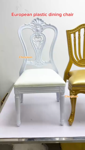Ghế Tiệc Cưới Luxury Lưng Tròn Trong Suốt Dáng Quý Tộc