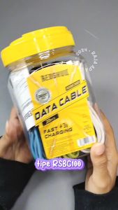 Kabel Data Charger Isi 20 10 Pcs Tipe C 3A Fast Charging Casan Grosir Toples Redskull RSBC100