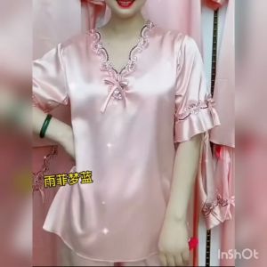 beevi B797 Setelan Piyama Satin Import New celana pendek piyama impor murah  piyama dewasa baju tidur dewasa satin