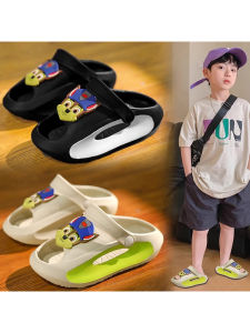 Childrens Summer Beach Themed Anti-Slip Cotton Slippers Cartoon Design Boys Girls Indoor Outdoor Slip-On Shoes Comfortable Step Feeling