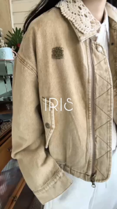 Pre 8 days「สินค้าลิขสิทธิ์แท้」IRIS 25AW l IJ25801 Vintage lace jacket เสื้อผ้าผู้หญิง เสื้อแขนยาว กันหนาว ได้ 10-20 องศา วินเทจ