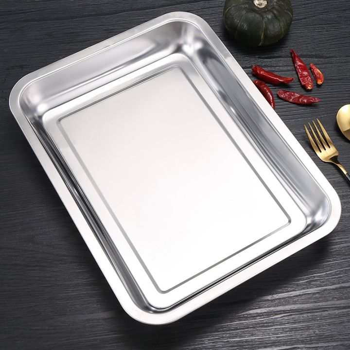 TEKANAI | ถาดเหล็กสแตนเลสทรงสี่เหลี่ยม | Lazada.co.th