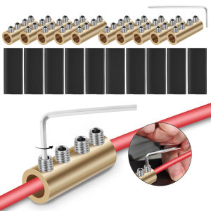 Wire Connector Nut Kit 80A 6AWG Copper Splicing Screw Quick Wiring Connection Terminal Waterproof Circuit Brass Wire Connector