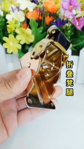 90 degree self-locking folding hinge bed table and chair board folding furniture thickening Hardware accessories RV refitting Right Angle Coffee Table Sofa Bed Furniture Stainless Steel Accessories Dining Table Connection Foot