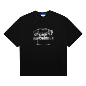 PMET Original Design Printed T-shirt Short Sleeve Casual Loose Summer Versatile Mens T-shirt Breathable Cotton Youth Fashion