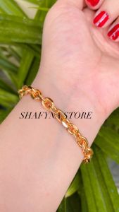 GELANG TANGAN EMAS RANTAI KECIL BERKILAU LAPIS EMAS SIMPLE ELEGANT