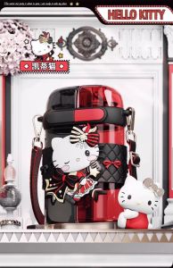 640ml - Sanrio Jade Cinnamon Dog Kuromi childrens water bottle to go out and carry separate dual tritan drinking bottle to go to school special straw bottle