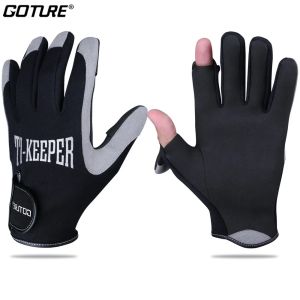 Goture Ti-Keep Găng Tay Câu Cá Mùa Đông 2 Ngón Tay Chống Thấm Nước Chống Trơn Trượt Thoáng Khí Găng Tay Câu Cá Trên Băng Cho Nam Chống Cắt S M L XL