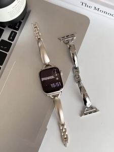 Dây Đeo Đồng Hồ Kim Loại Mỏng Thời Trang Tương Thích Với Apple Watch Series 9/8/7/6/5/4/3/2/1 Ultra SE iWatch - Vòng Đeo Tay Hợp Kim Kẽm Dành Cho Nữ 38mm 42mm 49mm