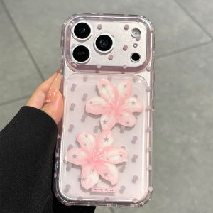 SENBO | New Protective Full-Coverage Case with Polka Dot and Lily Design for 17 Pro Max