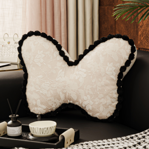 2025 New Vintage Style Sofa Pillow Back Support Hotel Homestay Butterfly Knot Shape Living Room Decorative Cushion
