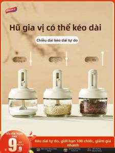TAILI | Spice Storage Box with Lid and Spoon Glass