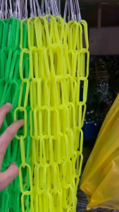 Plastic Hanger Rack with Metal Hooks in Pink Orange Red Green and Yellow