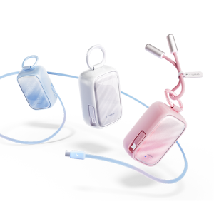 TORRAS | Compact High Capacity Portable Charger 3C Certified Flight Friendly Quick Charge with Built-in Cable