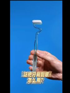 S-Shaped Vertical Toothbrush For Cleaning And Massaging Gums On Adult Irregular Soft Fur Tongue Coating