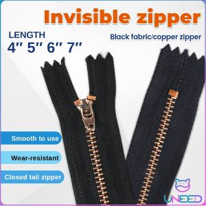 Need Rugged Metal Zipper Teeth Length 4" 5" 6" 7" Invisible Zipper for Jeans/Skirts