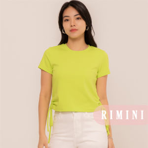 RIMINI - Bluss Crop Top Premium Tali serut Samping  Side Tie Ruched Size XS-3XL - Naelin Top 5212-1