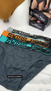 (MG)Swiss Polo 3pcs Men Cotton Briefs w/ box Comfort Micro Modal Air Underwear Seluar Dalam Lelaki Spender Lelaki SP22603