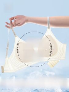 MiiOW | Maternity Bra Womens Summer Thin Cool Feeling Seamless Gathered Prevent Sagging Postpartum Nursing Underwear Fixed Strap Design