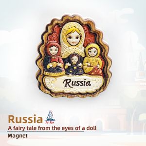 Traditional Doll Fridge Magnet Travel Souvenir Gift Cute 3D Magnetic Decoration Home Decorative Artwork Personalized Present