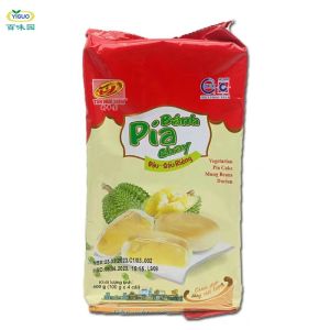 Vietnam Import New Garden Egg Yolk Durian Cake 440G Bagged Vegetarian Rich Durian Fragrant Pastry Individually Packaged
