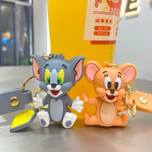 Anime Tom And Jerry Keychain Cute Cartoon Figure Bag Phone Pendant Car Key Accessories Bags Key Chain Jewelry Small Gift