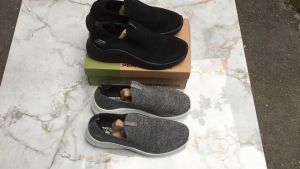 Giày skecher 4 vạch đế cao cho nam giày slipon Pb75