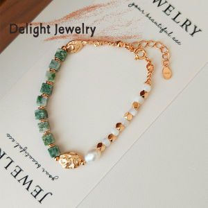 New Chinese Style 18K Gold Bracelet For Woman 925 Silver Jade Bracelet Anklets Elegant Jewelry Taka Jewellery Birthday Gift